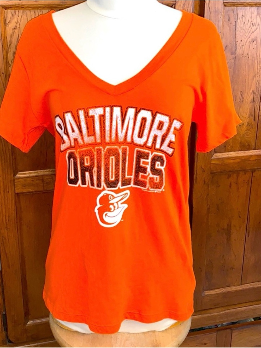 Baltimore Orioles Orange V-Neck Women’s Tee